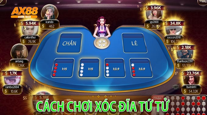 Cách chơi Xóc Đĩa Tứ Tử